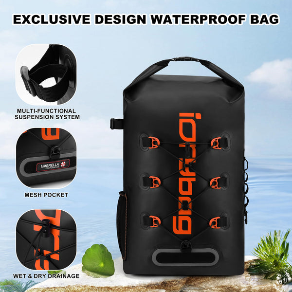 IDRYBAG Waterproof Backpack for Men Women Dry Bags Waterproof Bags for Kayaking