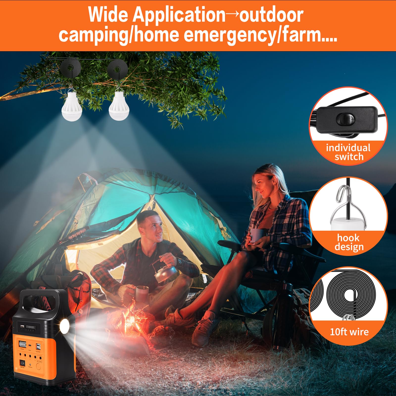 Upgrade-Vclpower 20000mAh DC Power Bank Station with Solar Panels,12V/9V Output Fast Charging Portable Power Station for Home Emergency Outdoor Camping(Green)