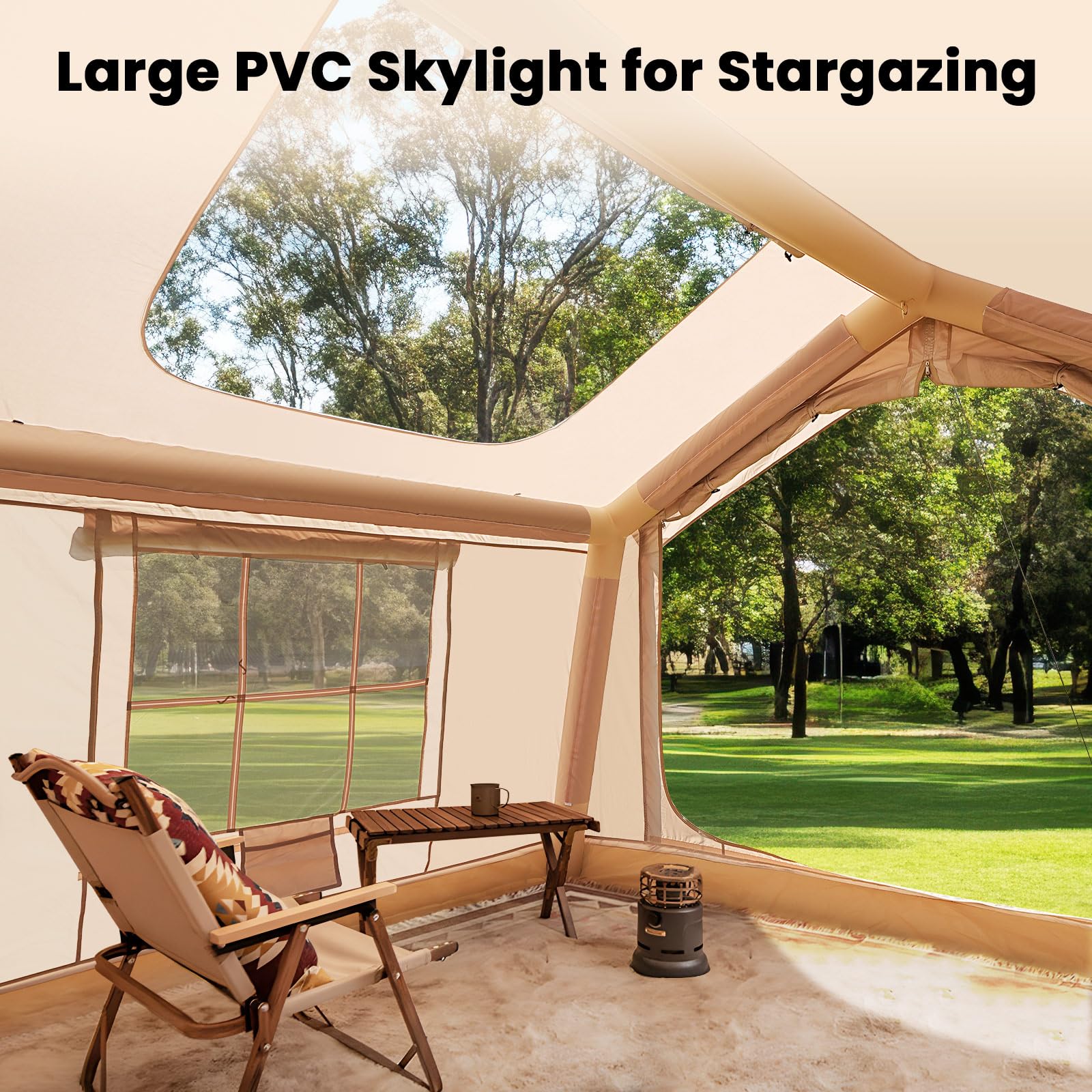 Ytaoeo Inflatable Tent Outdoor camping tent Inflatable camping tent made of waterproof Oxford fabric Air glamping tents for 4 seasons campings