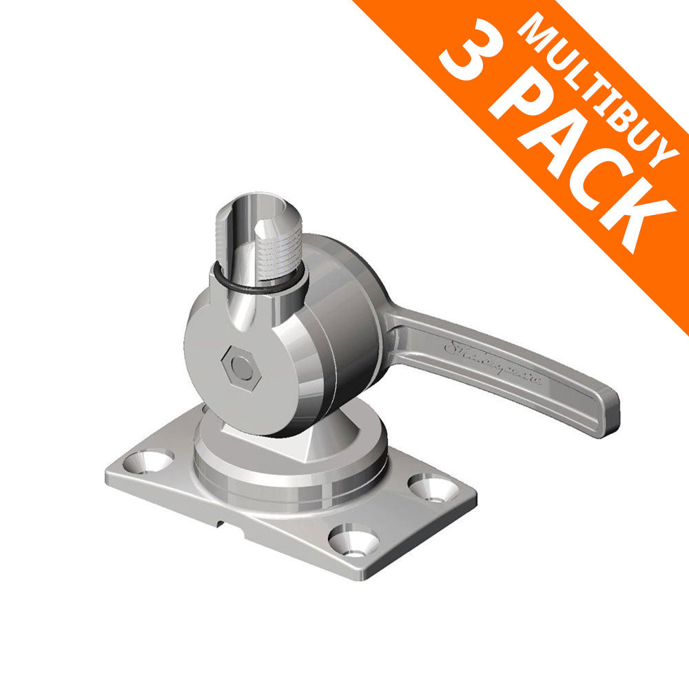 Shakespeare Low Profile Ratchet Mount Stainless Steel (Pack o | 4Boats
