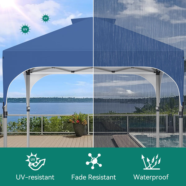 YITAHOME 2.5x2.5M Instant Heavy Duty Pop Up Gazebo, Waterproof Folding Garden Camping Party Tent Canopy Marquee with Roller Bag for Patio Markets Beach