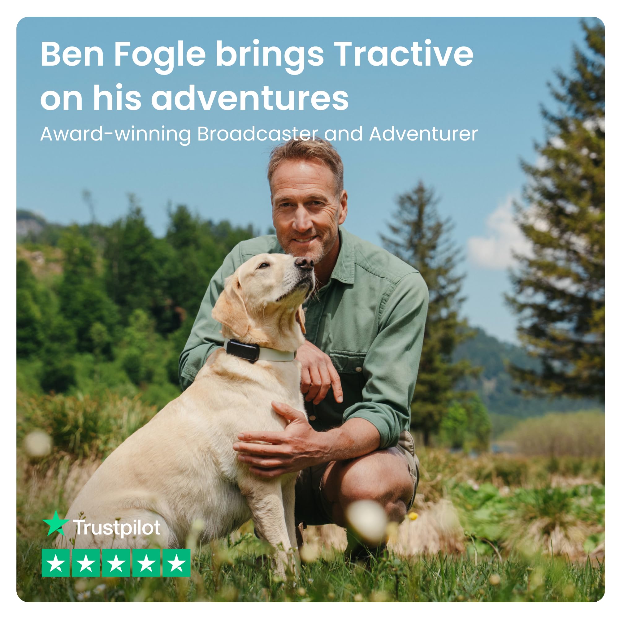 Tractive Smart Dog Tracker | 2025 Edition | Real-time GPS Tracking | Escape & Health Alerts | Vitals Monitoring | Market Leader (Black)