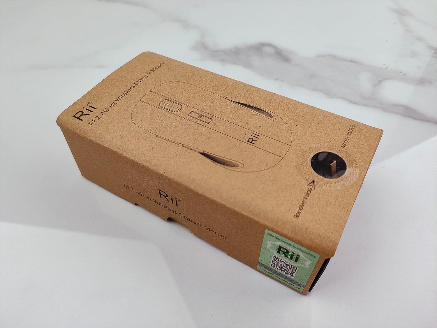 Rii RM200 Wireless Mouse,Rechargeable Gaming Mouse with USB Nano Receiver,5 Buttons for Casual Gaming, Notebook,PC,Computer Office Home Work