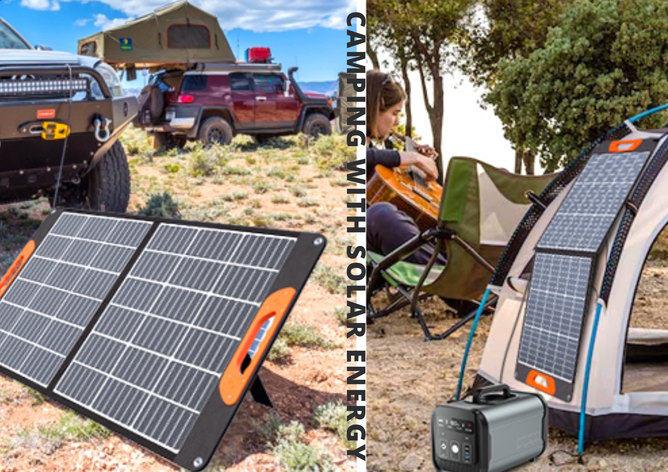 Mobisolar 60W Foldable Solar Panel Portable Monocrystalline Solar Charger for Power Station Caravan Boat Camping Camper 12V Car Off-grid Home RV Battery with USB and DC outputs (Mono Perc Design.)