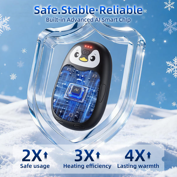 Hand Warmers Rechargeable, 8000mAh Electric Handwarmers, 2 pack Pocket HandWarmer, 3 Levels Heating, Portable for Pocket, Gloves, Golf Skiing Camping, Tech Gifts for Men Women, Black