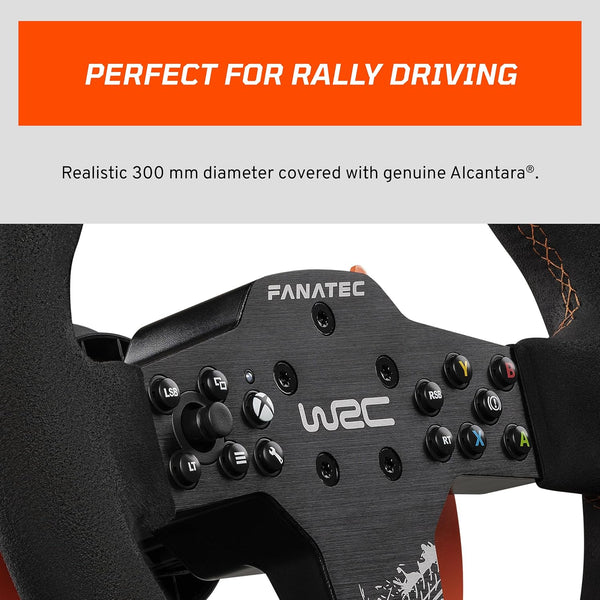 FANATEC CSL Elite Officially Licensed WRC Xbox Rally Sim Racing Steering Wheel – Alcantara® Grip, RevStripe™ LED Display, Removable Paddles, Plug-and-Play for PC, Xbox Series X|S, Xbox One