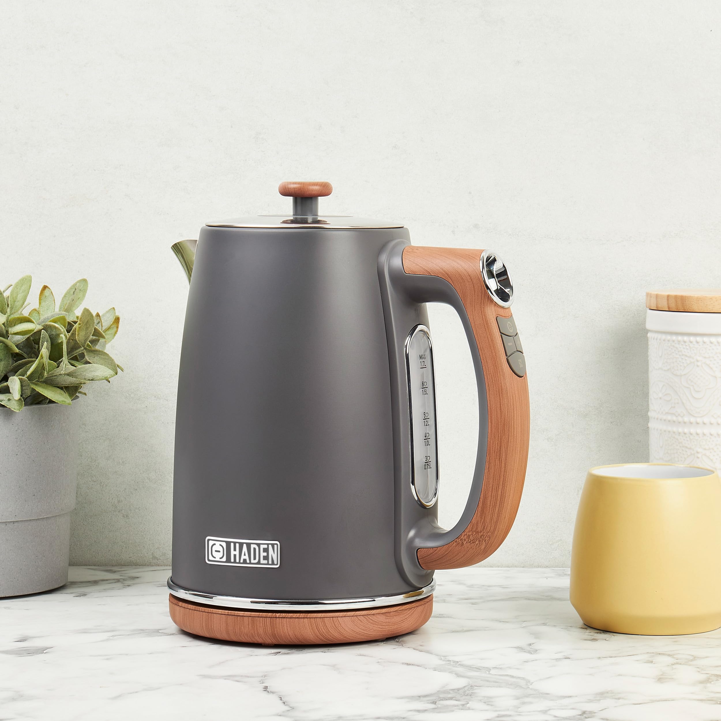 Haden Dorchester Temperature Control Kettle  1.7L Digital LCD Display - 3000W Fast Boil Cordless 360 Base BPA-Free and Easy to Clean