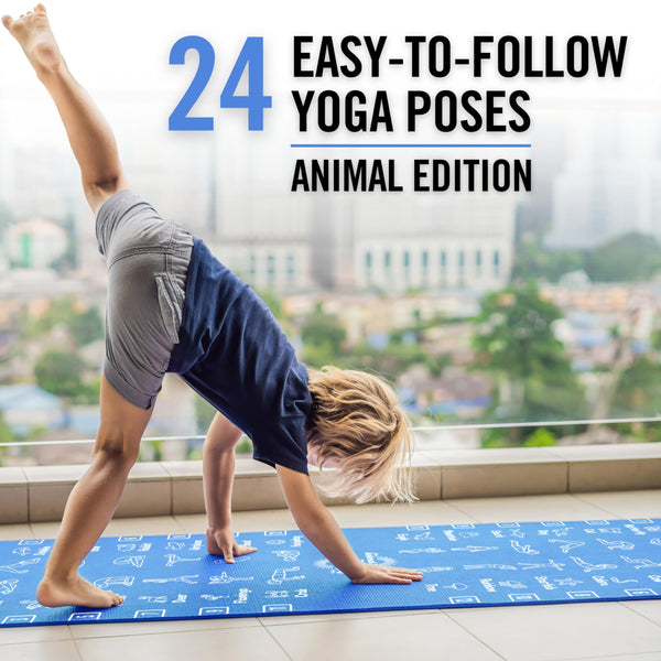 Plyopic Kids Yoga Mat - Non-Slip Lightweight TPE Exercise Mat - Ideal for Boys & Girls (Ages 3-12), Toddlers & Children in Nursery, Preschool, School.