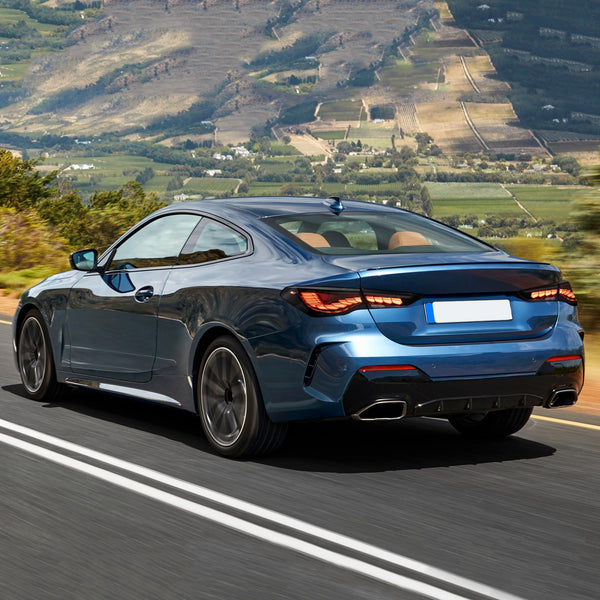 VLAND OLED Rear Lights Compatible With 4 Series G22/G23/G26, M4 G82 G83 2021-2023, Tail Lights Assembly w/Startup dynamic display - Smoked