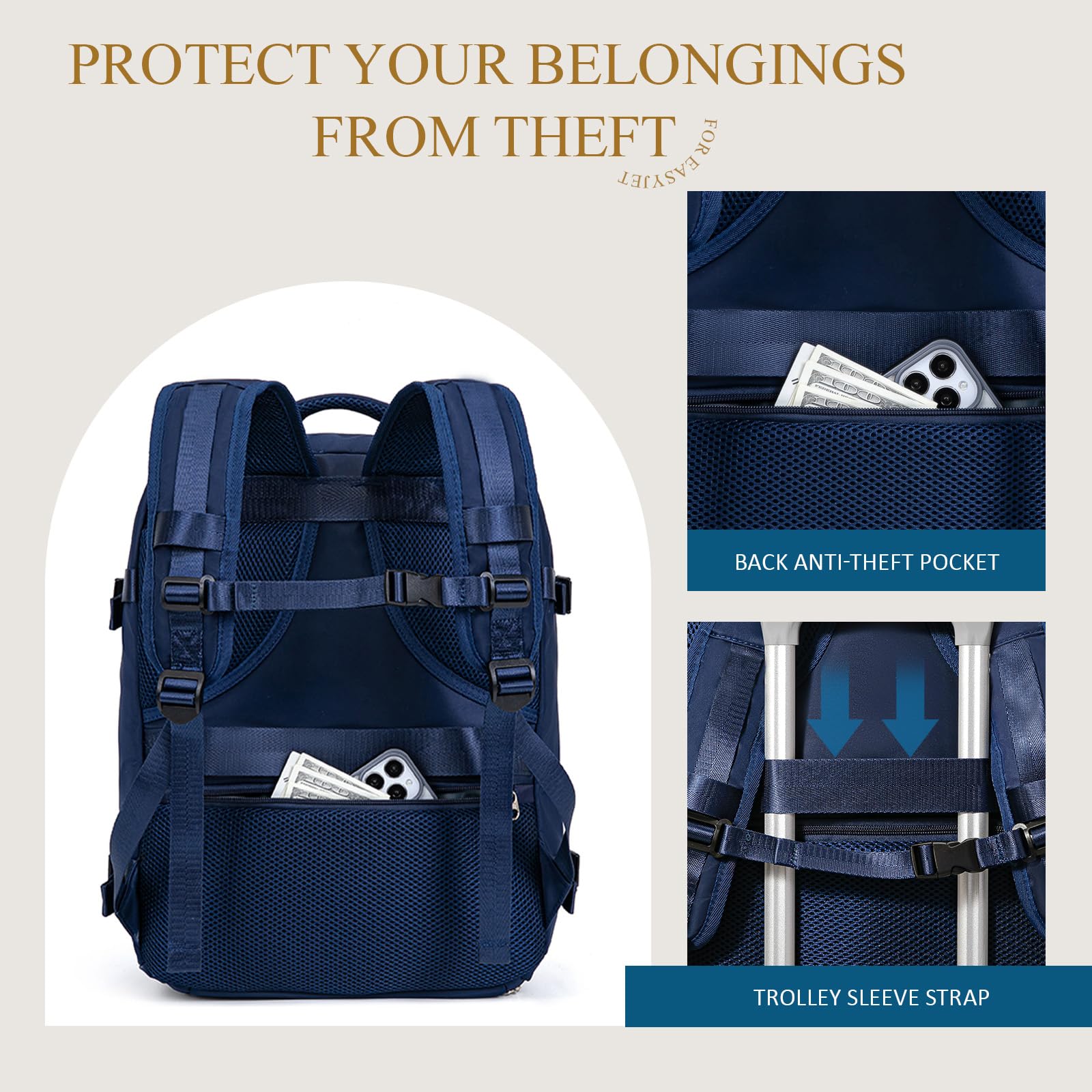 Cabin Bag 45x36x20 for New Easyjet, Underseat Cabin Luggage Bags Carry on Travel Backpack Cabin Size for Airplanes, 30L Hand Luggage Suitcase Water Resistant Laptop Backpacks Black