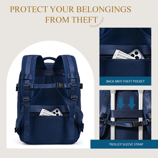 Cabin Bag 45x36x20 for New Easyjet, Underseat Cabin Luggage Bags Carry on Travel Backpack Cabin Size for Airplanes, 30L Hand Luggage Suitcase Water Resistant Laptop Backpacks Black