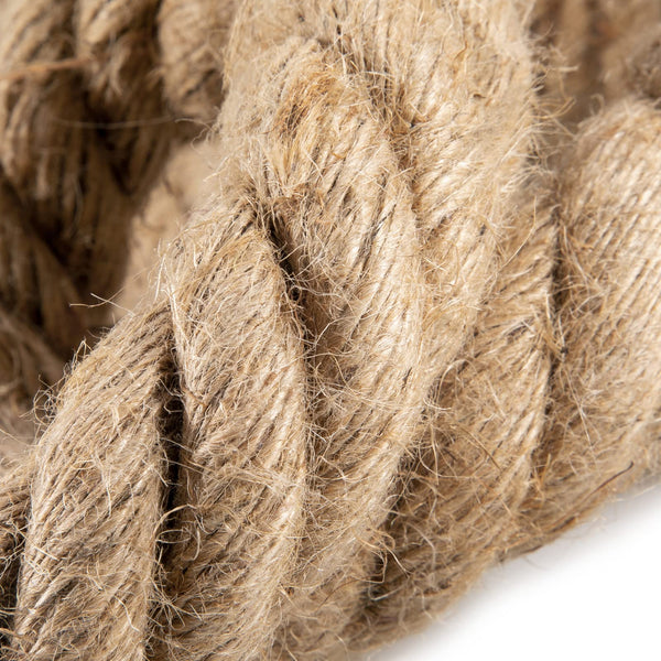 20mm Natural Hemp Ropes Decking Jute Rope 4 Strand Super Strong War Garden Decoration Camping DIY Cat Scratcher Twine Rope (20MM-20M)