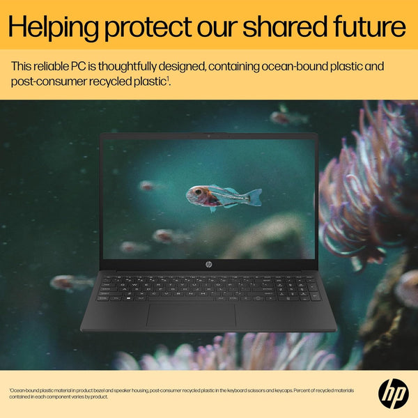 HP 15.6" Laptop | AMD Ryzen 5 7520U Processor | 16 GB RAM | 512 GB SSD | AMD Radeon Graphics | FHD Display | Up to 11hrs 15 mins battery | Win 11 | Dual Speakers | Jet Black | 15-fc0042sa