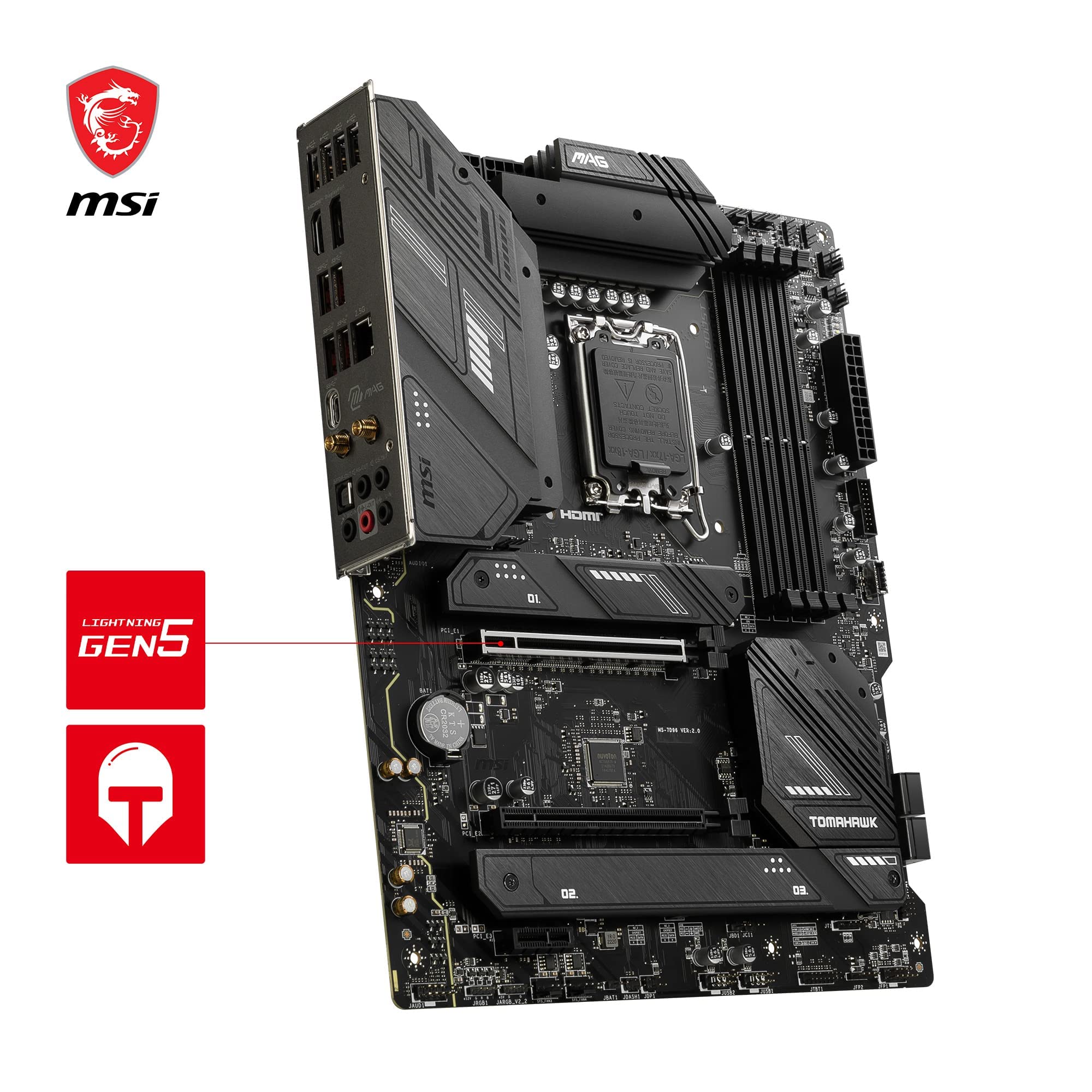 MSI B760 GAMING PLUS WIFI DDR4 Motherboard, ATX - Supports Intel 14th, 13th & 12th Gen Core Processors, LGA 1700 - DDR4 Memory Boost 5333+MHz/OC, 1x PCIe 4.0 x16, 2 x M.2 Gen4, 2.5G LAN, Wi-Fi 6E