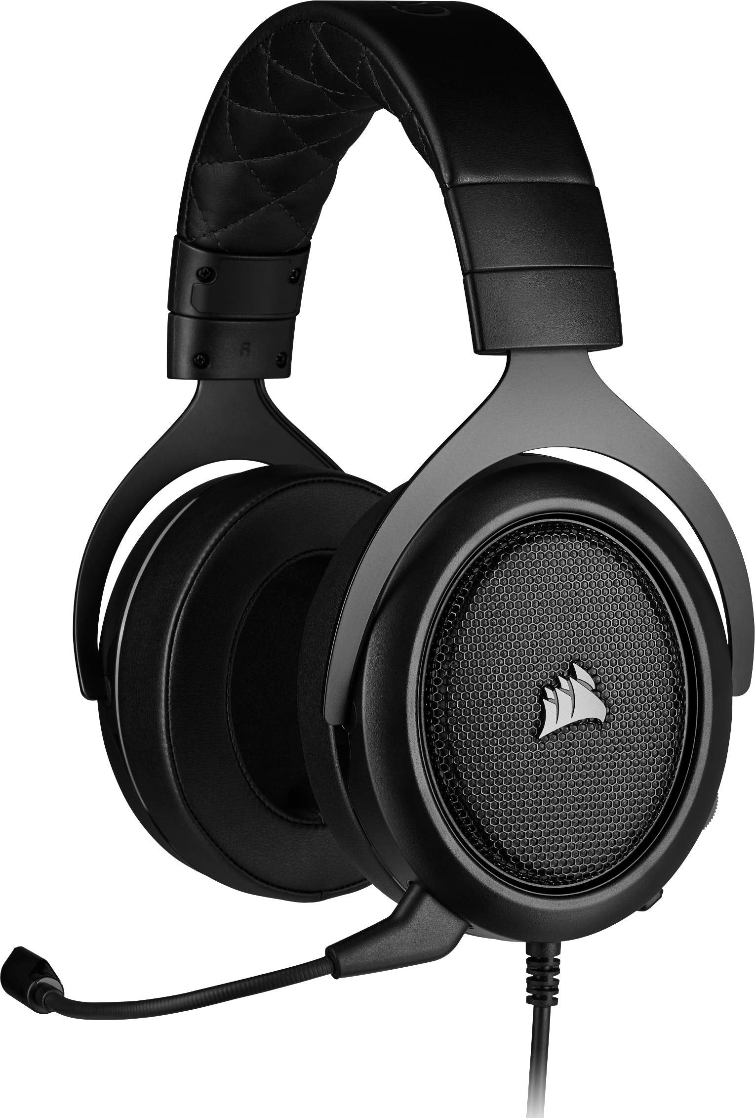 CORSAIR HS55 SURROUND Lightweight Multiplatform Wired Gaming Headset – Dolby 7.1 Surround Sound – iCUE Compatible – PC, Mac, PS5, PS4, Xbox, Nintendo Switch, Mobile – Carbon