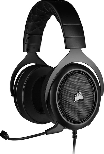 CORSAIR HS55 SURROUND Lightweight Multiplatform Wired Gaming Headset – Dolby 7.1 Surround Sound – iCUE Compatible – PC, Mac, PS5, PS4, Xbox, Nintendo Switch, Mobile – Carbon