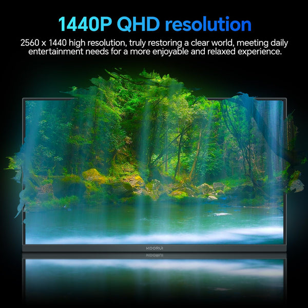 KOORUI E2711F 27 Inch FHD Monitor, Gaming 100Hz, IPS Computer Monitors, 1080P Pc Screen, Adaptive Sync, 5ms, VESA 100x100mm, Eye Care, HDMI, VGA