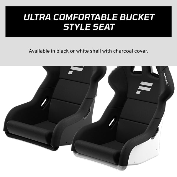 Fanatec ClubSport GT Sim Racing Cockpit Seat – Rigid and Durable, Fiber-Reinforced Shell, Padded Foam, Breathable Fabric, Lumbar Support – Black