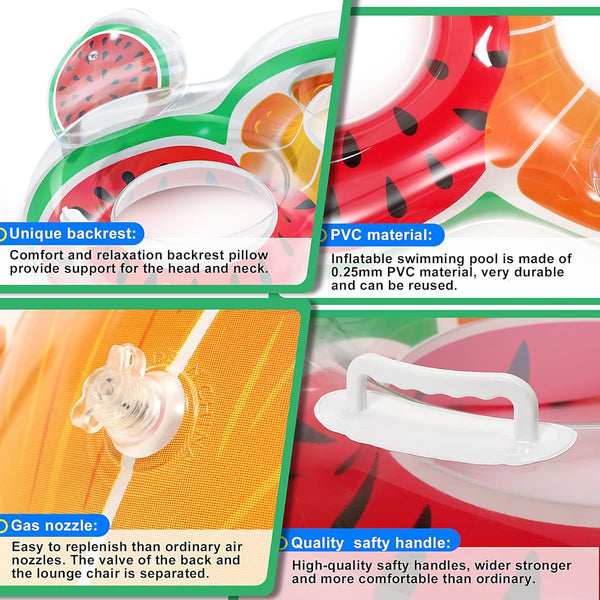 Gontence Inflatable Pool - 2-Person Lilo Pool Inflatables - Portable Pool Inflatables - Inflatable Pool Floats For Kids Adults - Pool Lounger - Water Hammock Pool Float Pool Hammock