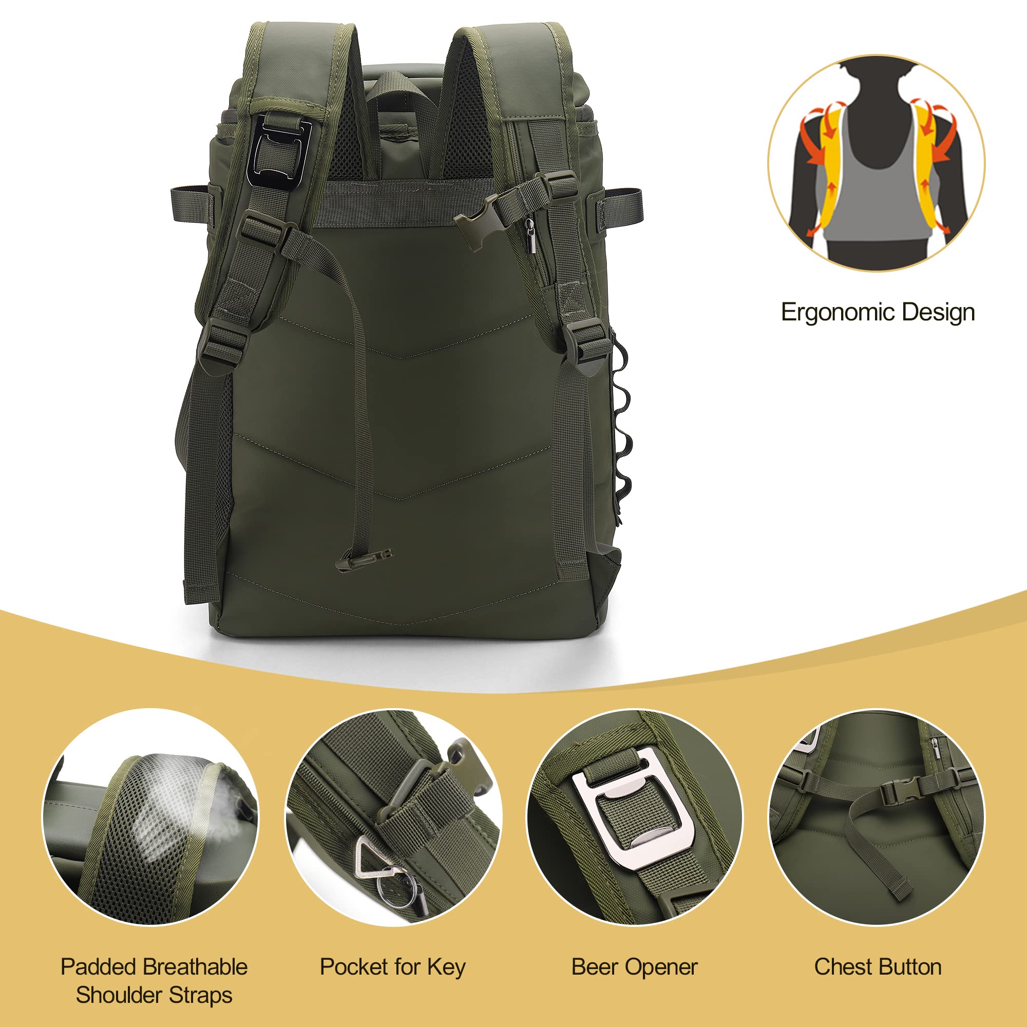 Upeelife Insulated Backpack Cooler Picnic Backpack, Cool Bag Rucksack Cooler Backpack