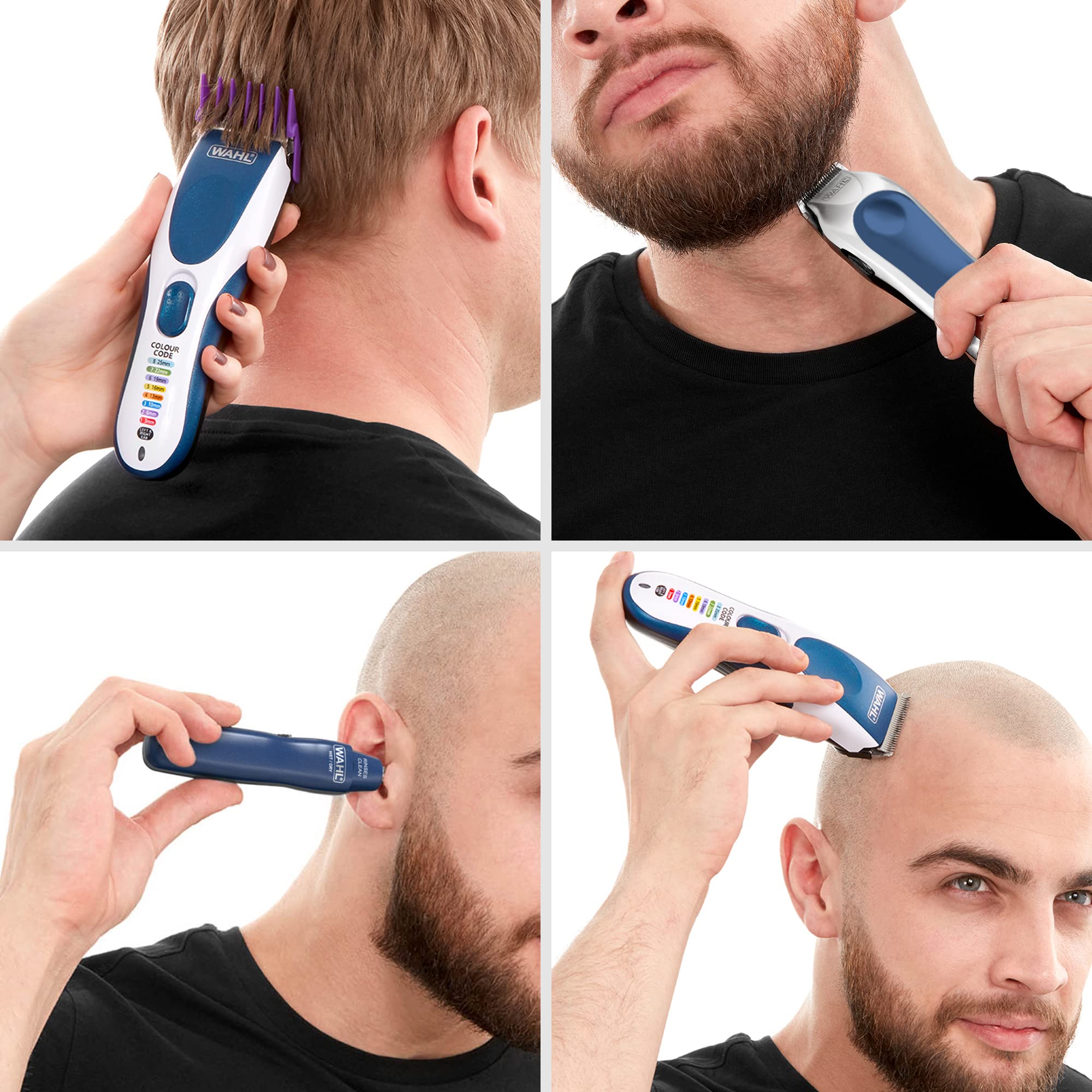 Wahl Colour Pro Cordless Combi Haircutting Kit, Hair Clipper & Trimmer for Full Haircuts, Rechargeable, Long Life Hair Clipper & Battery Powered Trimmer, Colour Coded for Easy Clipping, Full Haircuts