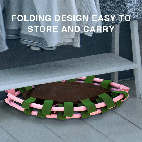 38'' Kids Trampoline with Foldable Bungee Rebounder and Safety Padded Cover Mini Trampoline for Indoor and Outdoor use (Purple)