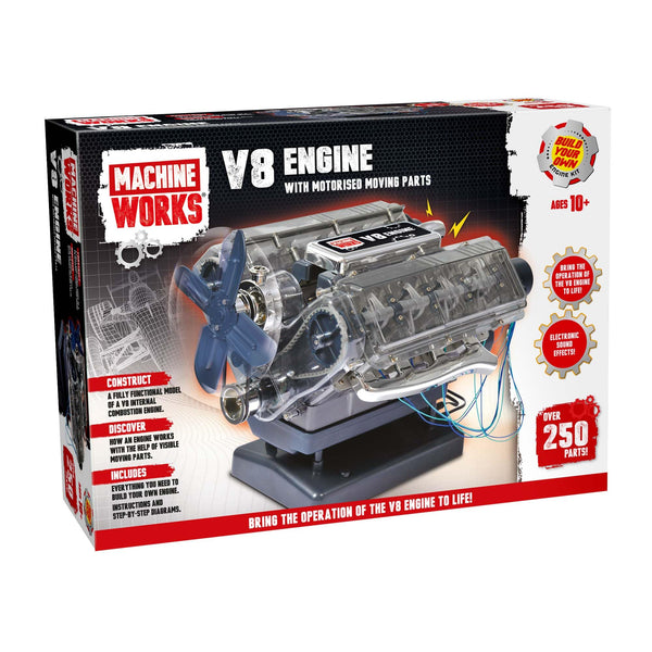 Machine Works Build Your Own Porsche 911 Boxer Engine Toy - Replica Model Building Kit - Features Sounds and Illumination, 280+ Pieces, 10+ Years