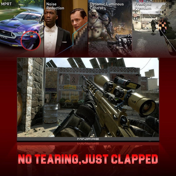 Minifire 27 Inch Gaming Monitor, 180Hz, Curved Gaming Monitor, Built in Speaker, Crosshair, 1Ms, sRGB130%, FHD 1080P Computer Screen, VESA Compatible, Eye Care Adaptive Sync HDMI＆DP Prots （MFG27C1 ）