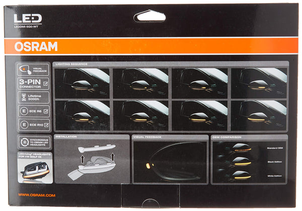 OSRAM LEDriving dynamic LED mirror indicator for Audi A3 8 V, Audi S3 8 V, Audi RS3 8 V - Black Edition