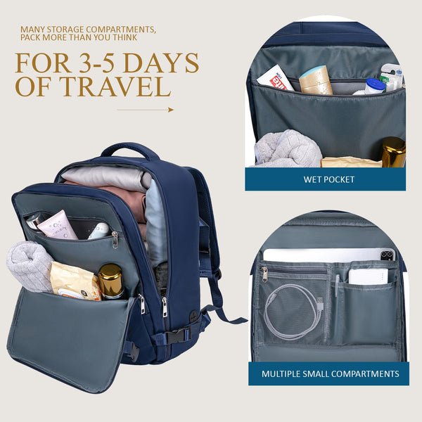 Cabin Bag 45x36x20 for New Easyjet, Underseat Cabin Luggage Bags Carry on Travel Backpack Cabin Size for Airplanes, 30L Hand Luggage Suitcase Water Resistant Laptop Backpacks Black