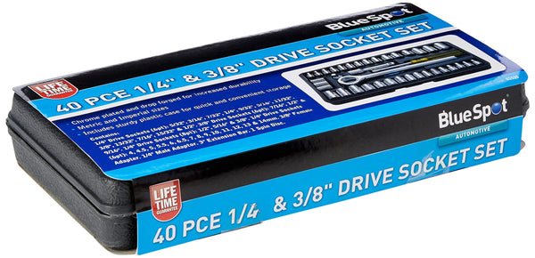 Blue Spot 01535 40 Piece 1/4 and 3/8 DIY socket set