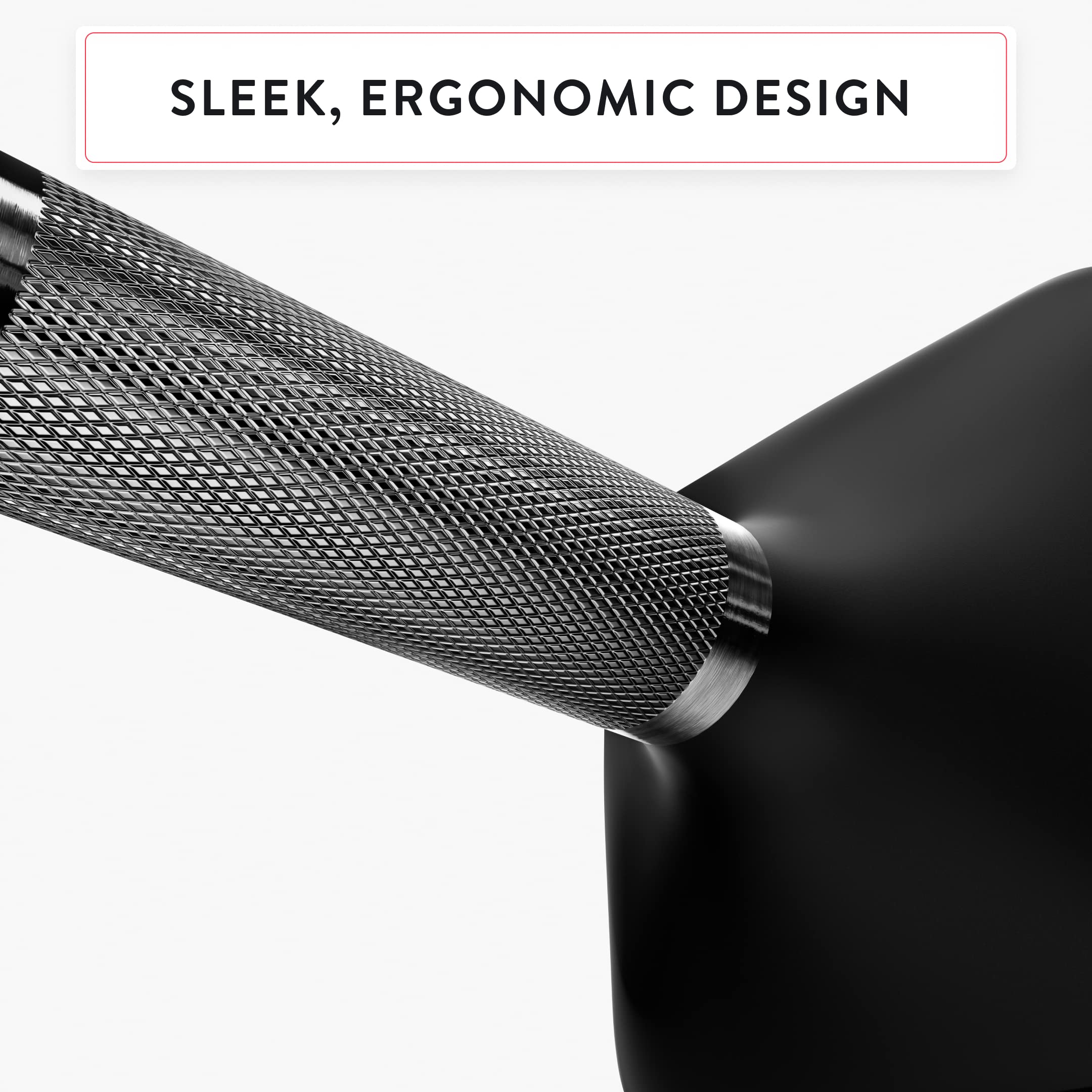 Peloton Dumbbells | Ergonomically Designed Pair of Cast Iron Weights With Urethane Coating and Nonslip Grip, Available in Set of Two, Black, 2.3 kg