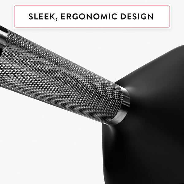 Peloton Dumbbells | Ergonomically Designed Pair of Cast Iron Weights With Urethane Coating and Nonslip Grip, Available in Set of Two, Black, 2.3 kg