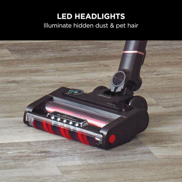 Shark Stratos Cordless Stick Vacuum Cleaner with Anti Hair Wrap Plus, Clean Sense IQ & Anti-Odour Technology, 60 Mins Run-Time, Removable Battery, Charcoal/Rose Gold IZ400UK