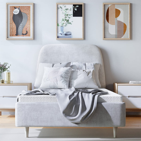 WOWTTRELAX Dual-Layer 2 Inch Memory Foam Mattress Topper, King Size with Anti-Mite & Breathable Knitting Cover, Cooling Mattress Topper for Back Pain (150x200x5cm)