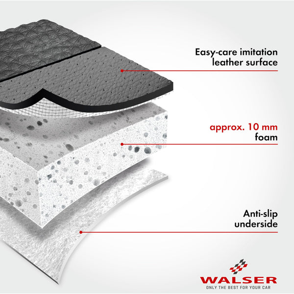 Walser Premium Car seat cover Lewis, universal seat cover and protective pad in black, seat protector for cars and vans