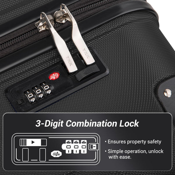 Kono 28 Inch Large Hard Shell Luggage Lightweight ABS 4 Wheels Spinner Business Trip Trolley Case Suitcase (Grey)