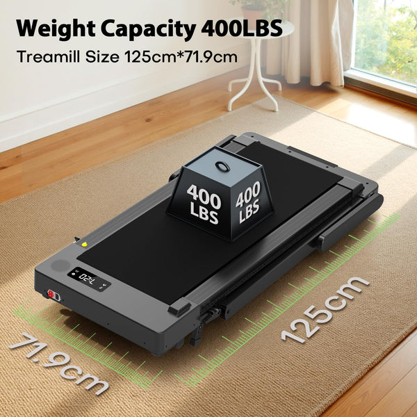 VANNECT Upgraded Walking Pad with 9/12% Incline, 1-10KM/H＆1-14KM/H Under Desk Treadmill, 2.75HP/3.0HP Quiet Jogging Running Walking Pad Treadmill with 330LBS & 400LBS Capacity, Magnetic Remote Control