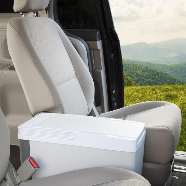 Koolatron Cool Box 17L Electric Iceless Cooler Car Mini Fridge Refrigerator Hot and Cold Function Summer Cool Insulated Cooler Box Cool Bags for Camping Picnics Travels Keep Food Drinks Chill Grey