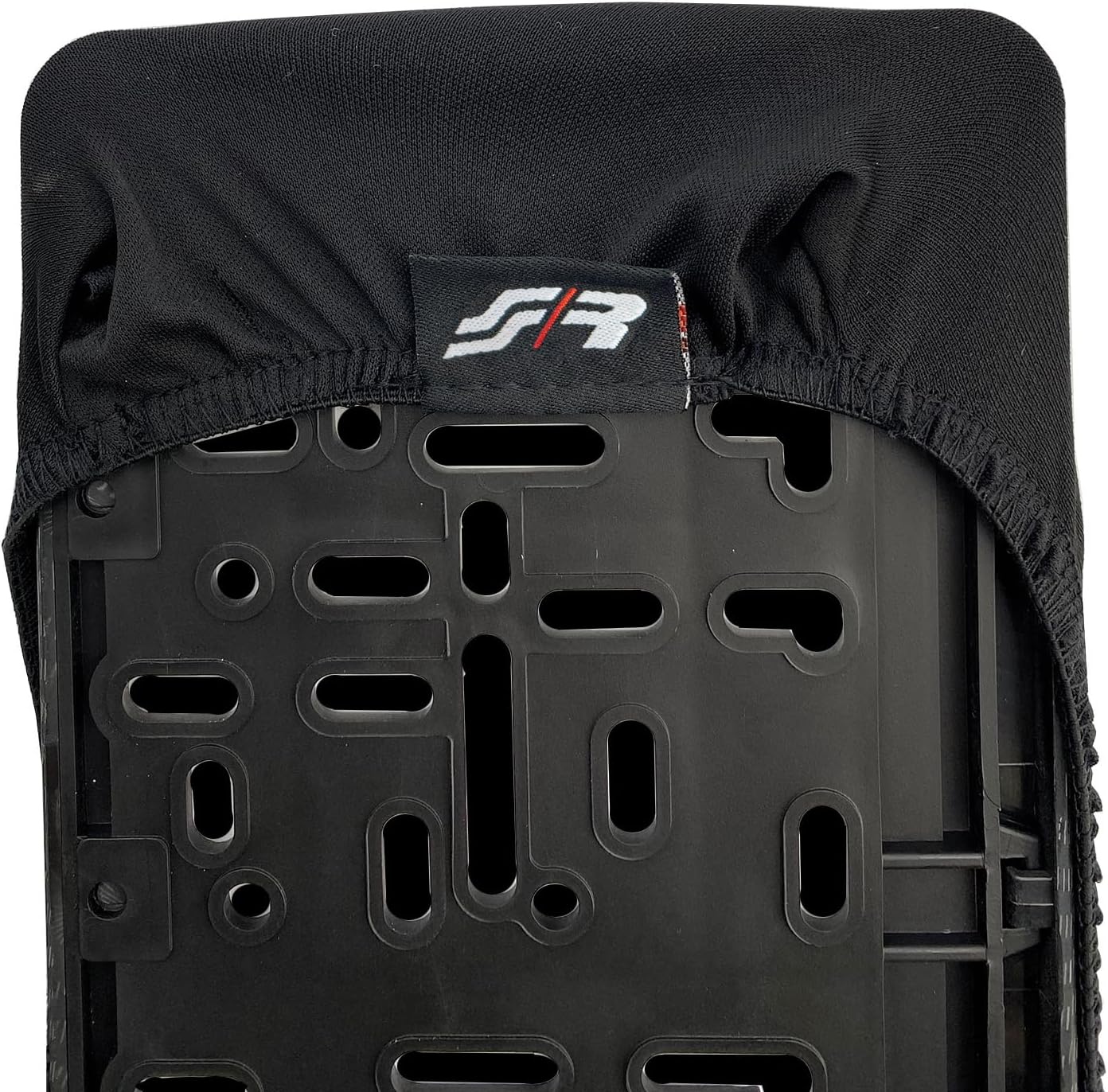 Simoni Racing LPC Universal Front and/or Rear License Plate Cover in Black Stretch Fabric