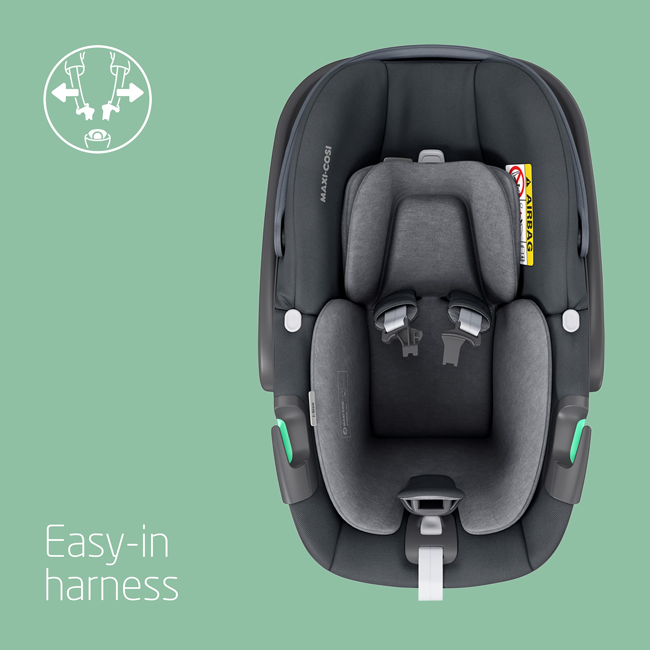 Maxi-Cosi FamilyFix 360 i-Size Base, Rotating Car Seat System, 360 Swivel ISOFIX Base, 0-4 Years (40-105 cm), One-Hand FlexiSpin Rotation, TravelSafe Rotation Control, Click & Go, Black