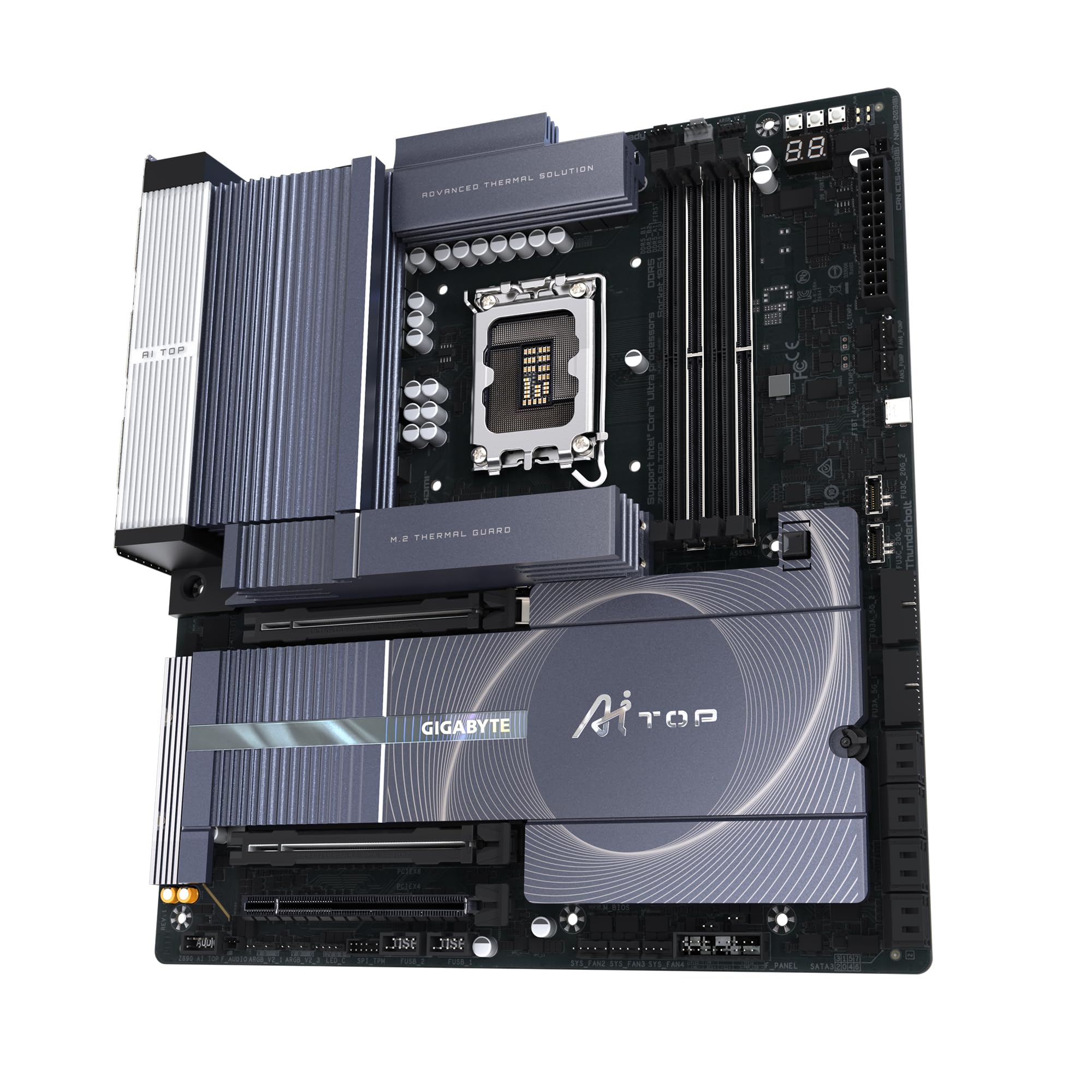 GIGABYTE Z890I AORUS ULTRA Motherboard - Supports Intel Core Ultra (Series 2) CPUs, 8+1+2 phases VRM, up to 8800MHz DDR5 (OC), 1xPCIe 5.0 + 1xPCIe 4.0, Wi-Fi 7, 2.5GbE LAN, Thunderbolt 4