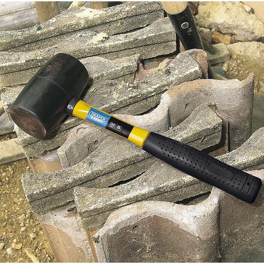 Draper Expert Rubber Mallet 750g | Multi-Purpose Mallet Soft Hammer | Shock Absorbing Grip | 72020
