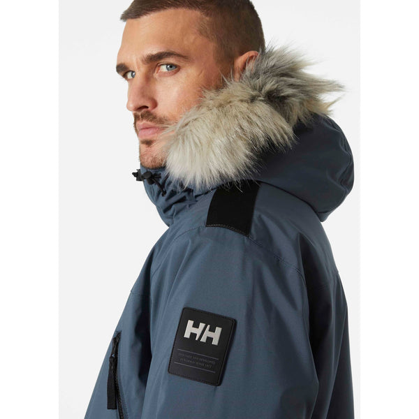Helly Hansen Men's Reine Parka – Waterproof Insulated Parka with Adjustable Hood and Reflective Details