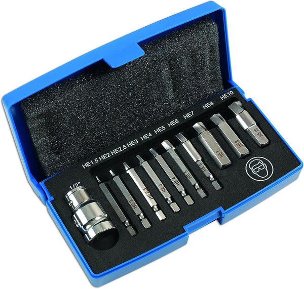 Laser 6845 Damaged Cap Head Bolt/Screw Extractor Set 11pc, silver/metallic