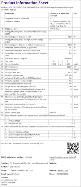 TCL 32 Inch Full HD Smart QLED Direct LED 32SF560-UK with Fire TV, Voice Remote with Alexa