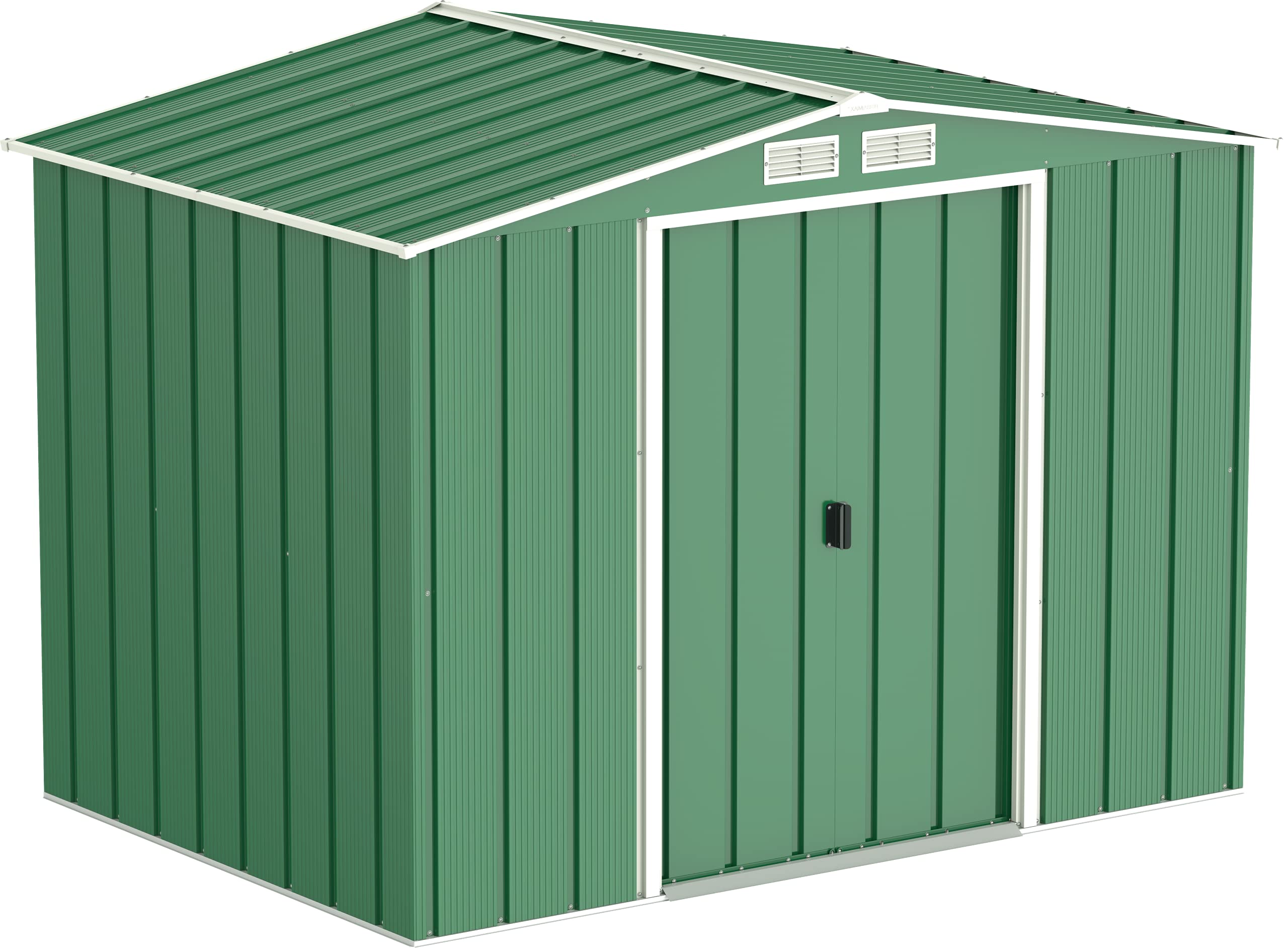 Duramax ECO 8 x 8 (6.35 m2) Metal Garden Storage Shed, Hot-Dipped Galvanized Metal Garden Shed, Tool Storage Shed, Strong Reinforced Roof Structure, Maintenance-Free Metal Shed, Anthracite