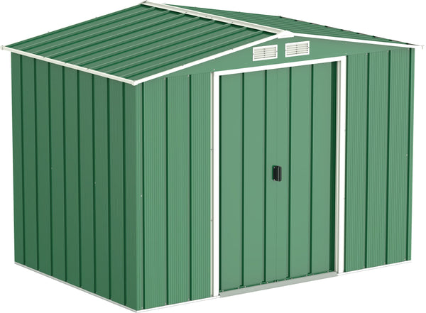 Duramax ECO 8 x 8 (6.35 m2) Metal Garden Storage Shed, Hot-Dipped Galvanized Metal Garden Shed, Tool Storage Shed, Strong Reinforced Roof Structure, Maintenance-Free Metal Shed, Anthracite