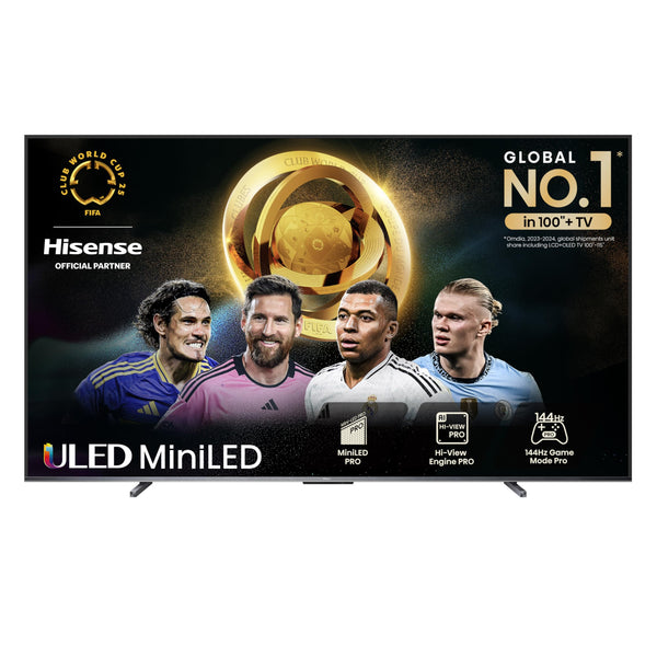 Hisense 55 Inch 4K Mini-LED TV 55U6NQTUK - Quantum Dot Colour, Dolby Vision Atmos, Hi-View Engine, FilmMaker Mode, Vidaa OS with Voice Control, Freely, Youtube, Netflix and Disney+ (2024 Model)