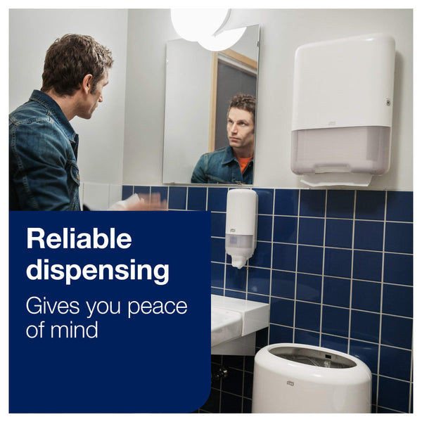 Tork Singlefold/C-Fold Hand Towel Dispenser 553000 - H3 Paper Towel Dispenser - Slim, One-at-a-Time Dispensing, White